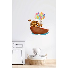 Bizerk Görsel Sevimli Hayvanlar Balon Çocuk Odası Kreş Anaokulu Duvar Yapışkanı Sticker