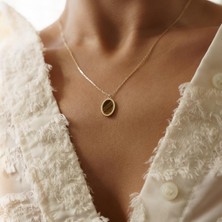 Altıntaş Kaplan Gözü Taşlı Altın Kolye