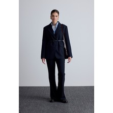 Klasik Kesim Blazer Ceket Lacivert