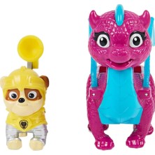 Paw Patrol Kurtarma Şovalyeleri ve Ejderha Ikili Set Rubble ve Dragon Blizzie