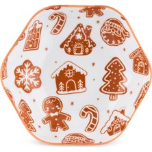 Karaca New Year Yılbaşı Gingerbread Hexagon Çerezlik 10 cm