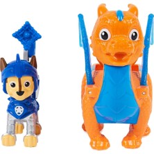 Paw Patrol Kurtarma Şovalyeleri ve Ejderha Ikili Set Chase ve Dragon Draco