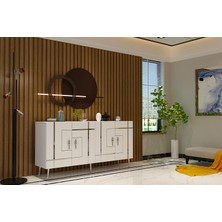 Cantek Dizayn Linect (KB150) Konsol Beyaz-Gümüş