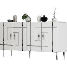 Cantek Dizayn Linect (KB150) Konsol Beyaz-Gümüş