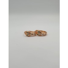 Gold Yılan Figürlü Halka Küpe