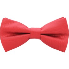 Çizgi Desenli Kırmızı Papyon