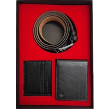 Pierre Cardin 3' Lü Set Kemer , Cüzdan ve Kartlık  Set Deri