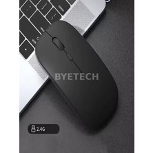 BYETECH Kablosuz, Pilli, Bluetooth, Ultra Slim Led, 2.4 GHZ,2400 Dpı, Sessiz,gecikmesiz, Oyuna Uygun Mouse