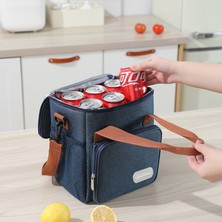 Dream Nook Kalınlaşmış Bento Çanta Tek Omuz Crossbody Öğle Yemeği Kutusu Çanta Büyük Kapasiteli Su Geçirmez Yalıtımlı Öğle Yemeği Çantası (Yurt Dışından)