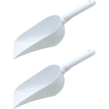 Plastik 2li Bakkal Erzak Deterjan Bakliyat Şeker Küreği 23CM Küçük Boy