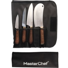 Master Chef Masterchef Çantalı 8 Köşe Börekli Şef Delight Bıçak Seti - 4'lü, 3mm Çelik