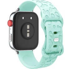 Alstrap Xiaomi Redmi Watch 3 Active Uyumlu Leopar Desenli Silikon Kordon