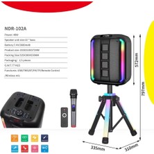 Idragon® NDR-102B Siyah Rgb Ledli Dahili Mikrofon&kumanda Bluetooth Hoparlör Siyah