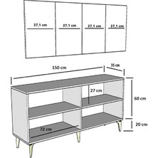 Cantek Dizayn Hayatct (KB150)  Konsol Antrat-Altın