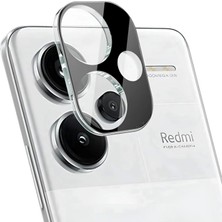 Lopard Xiaomi Redmi Note 13 Pro Plus 5g Kamera Koruyucu Cam Siyah Çerçeveli Lens Koruma Parlak Renkli Sert 3D