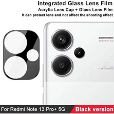 Lopard Xiaomi Redmi Note 13 Pro Plus 5g Kamera Koruyucu Cam Siyah Çerçeveli Lens Koruma Parlak Renkli Sert 3D