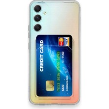 Smody Samsung Galaxy A34 5g İle Uyumlu Kılıf Kartlıklı Şeffaf Silikon Kapak