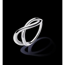 Hector Co Jewellery 925 Ayar Şekilli Doğal Sonsuzluk Yüzüğü