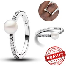 Hector Co Jewellery Işlenmiş Tatlı Su Kültür Incisi ve Pavé Yüzük