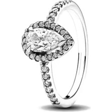 Hector Co Jewellery Işıltılı Armut Kesim Yüzük