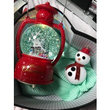 Noel Baba Yılbaşı Kar Küresi Püskürtmeli Işıklı Müzikli Büyük Boy
