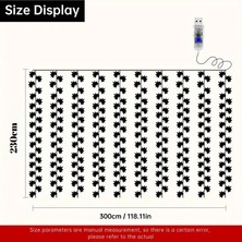 Sonbahar Konseptli 10 Adet Yapay Sarmaşık 3x3 Usb\'li 10 Saçaklı Perde LED Dekoratif Aydınlatma