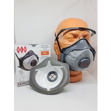 Bln Bm 022 Pro x Ac Ffp2 Aktif Karbon Filtreli Konik Ventilli Toz Maske (20APARAT - 200MASKE)