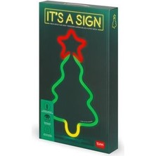 Neon Efektli LED Tabela Noel Ağacı