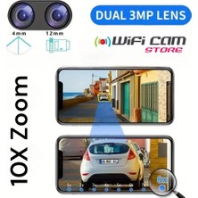 Wificam Çift Lens 10X Hibrit Zoom Wifi Solar Mini Ptz Kamera (Sim Kartlı Değildir)