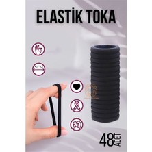 Turk Elastik Toka 48 Adet Siyah