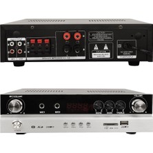 Magıcvoıce MV-22561 2X50 Watt Usb/sd/bt/uk Bluetoothlu Stereo 2 Mikrofon Girişli Trafosuz Anfi (4767)