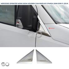 Ebal Oto Mercedes Sprinter W906 Krom Kelebek Cam Nikelajı 2 Parça 2006-2018 Arası Paslanmaz Çelik