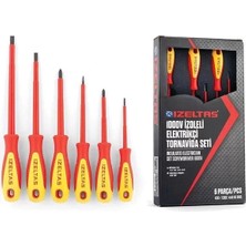 İzeltaş 1000V İzoleli Elektrikçi Tornavida Seti 6 Parça Ergonomik Tasarım ve Çok Amaçlı Kullanım