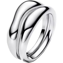 Hector Co Jewellery 925 Ayar Doğal Şekilli Gümüş Yüzükler