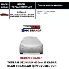 Bodygard Oto Branda Araca Özel Bedenli Sedan Araba Brandası,su Geçirmez Branda