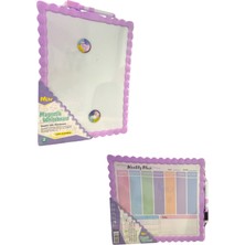 Maxx JL-115 Çift Taraflı Kalemli Yazı Tahtası Silgili Haftalık Planner 21X28 cm