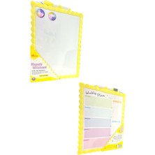 Maxx JL-115 Çift Taraflı Kalemli Yazı Tahtası Silgili Haftalık Planner 21X28 cm