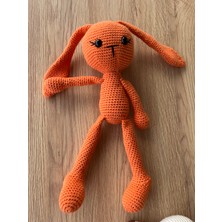 Uzun Kulaklı Turuncu Amigurumi Tavşan