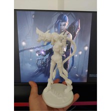 Arcane Jinx Figürü - League Of Legends - Beyaz - Boyamaya Uygun - 20 cm