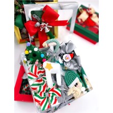 Tekno Trust Lüks Gümüş Kutulu Yılbaşı 8 Parça Taşlı Toka  Seti Çam Ağacı Noel Baba Şeker Fiyonk