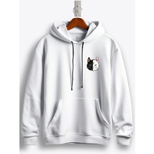 MGAX Moon Cat Arma Baskılı Kapüşonlu Sweatshirt