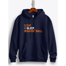 MGAX Eat Sleep Basketball Baskılı Kapüşonlu Sweatshirt