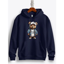 MGAX Bear (Sevimli Ayı) Baskılı Kapüşonlu Sweatshirt