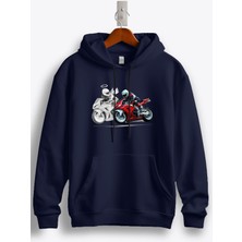 MGAX Guardian Angel Motorcycle Baskılı Kapüşonlu Sweatshirt