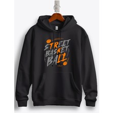 MGAX Street Basketball Baskılı Kapüşonlu Sweatshirt