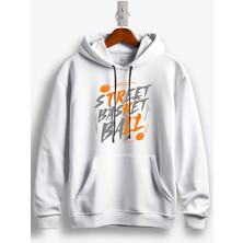 MGAX Street Basketball Baskılı Kapüşonlu Sweatshirt