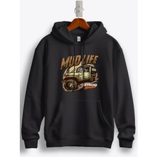 MGAX Off Road Mud Life Baskılı Kapüşonlu Sweatshirt