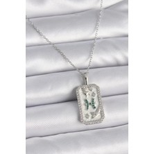 Çarşı Point 316l Çelik Gümüş Renk Zincir Balık Burcu Zirkon Taşlı Kadın Kolye