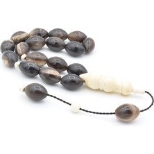 Murty99 Sistemli Beyzi Kesim Kemik Imameli Bufalo Boynuzu Efe Maskot Tesbih