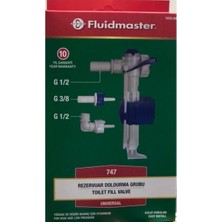 Fluidmaster Vitra,Kale,Serel,Creavit,Bocci Uyumlu Flatör 747 Fluidmaster 3 Lü Montaj Seti İle Birlikte 1/2 Di 1/2 Dü 3/8 D